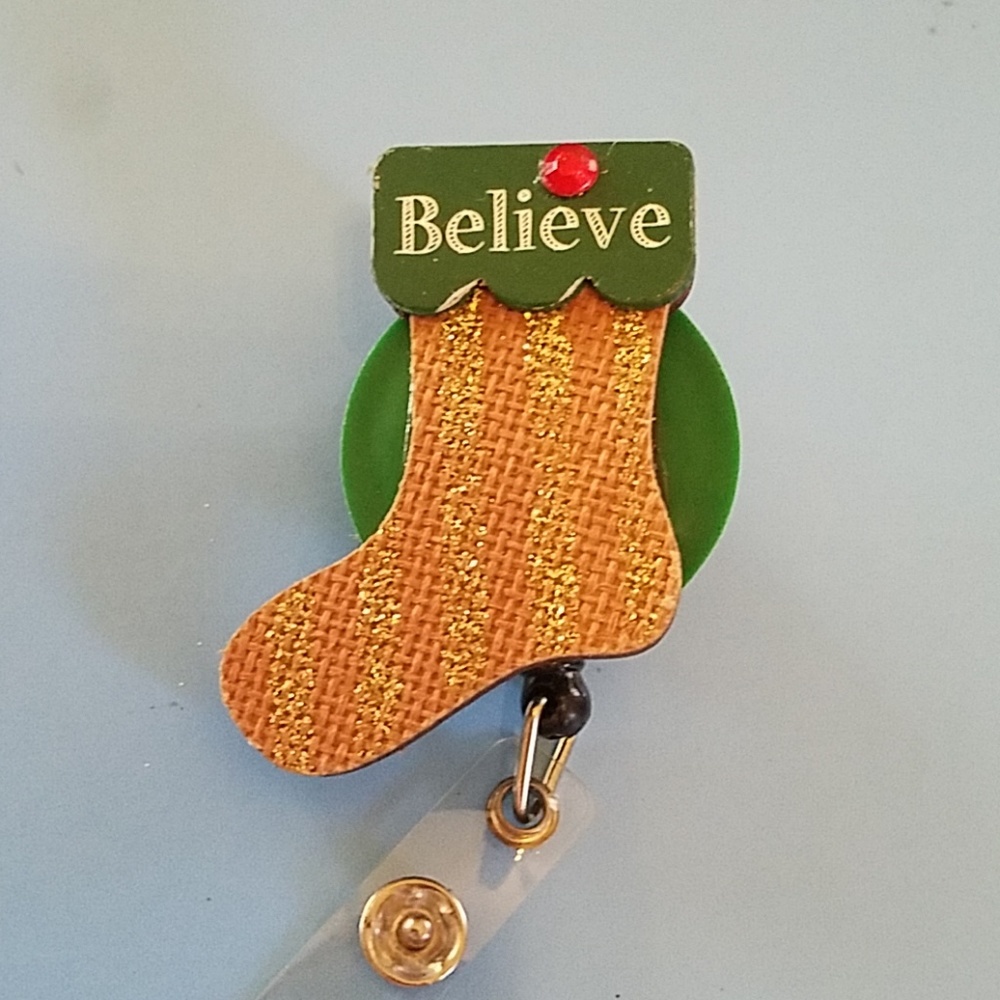 Believe Retractable Name Badge Holder